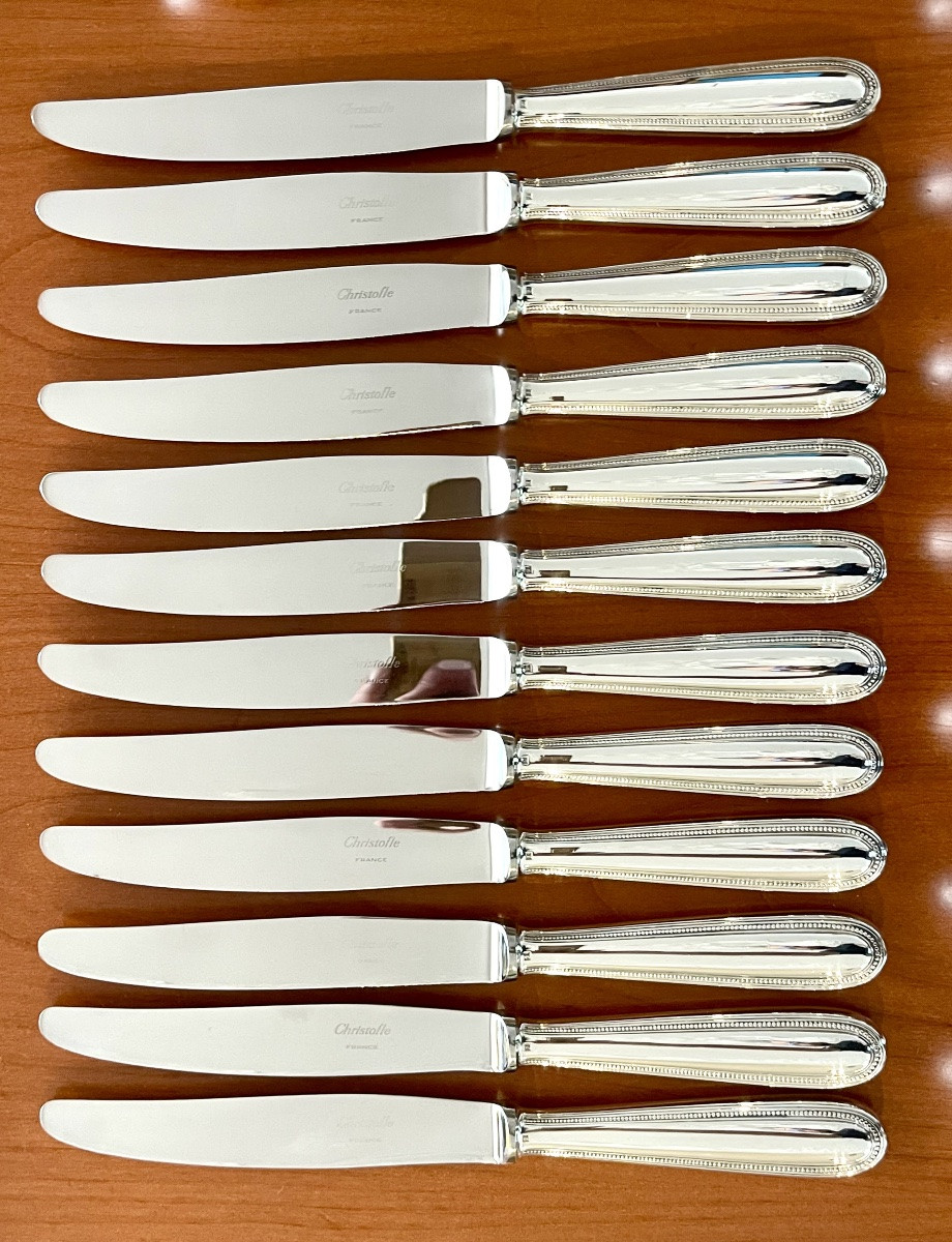 Christofle Pearl Flatware, 60 Pieces, Excellent Condition -photo-3