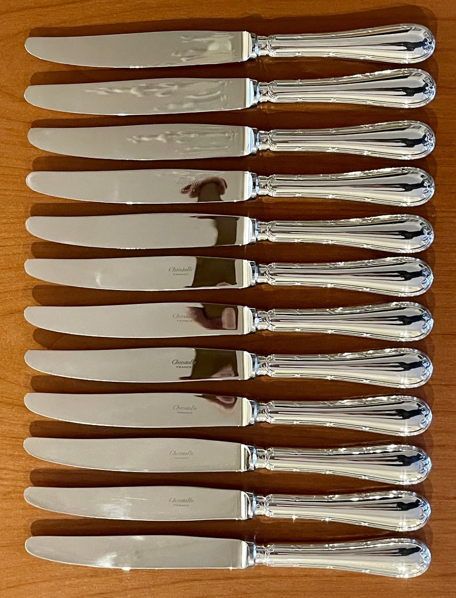 Christofle rubans ,Ménagère 48 pièces état proche du neuf -photo-4