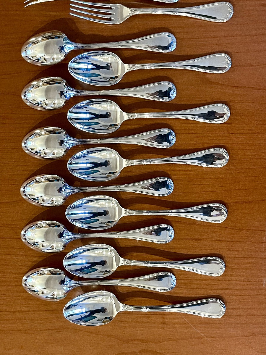 Christofle rubans ,Ménagère 48 pièces état proche du neuf -photo-3