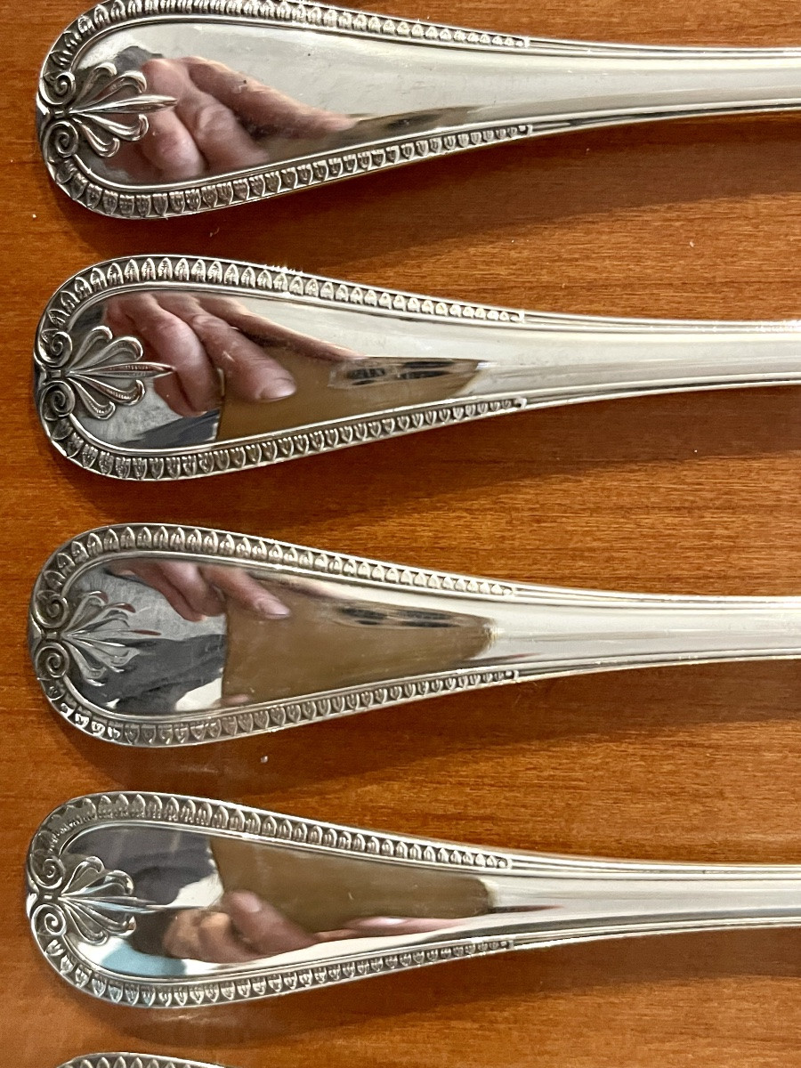 Christofle Malmaison, 12 Dessert Cake Forks, 15.8 Cm -photo-6