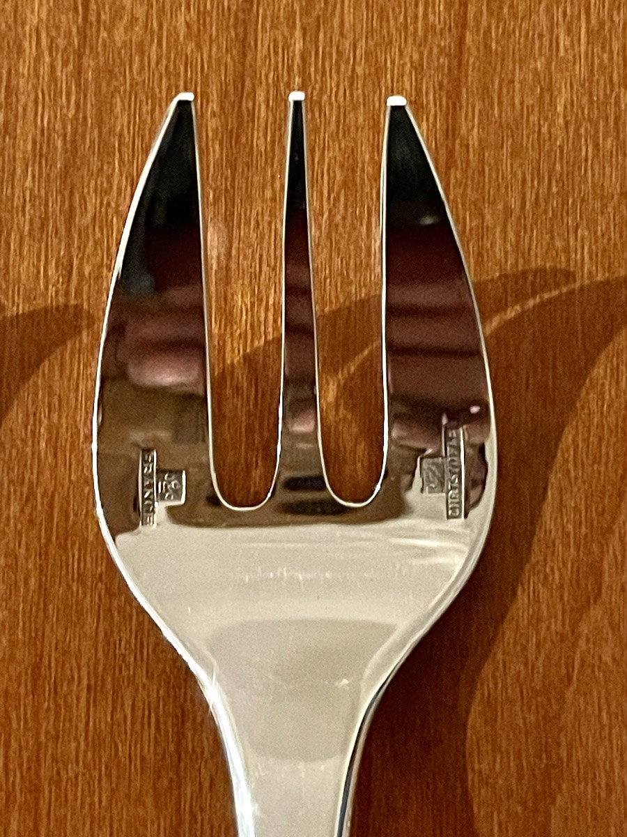 Christofle Cluny, 12 Oyster And Shellfish Forks, Excellent Condition -photo-3