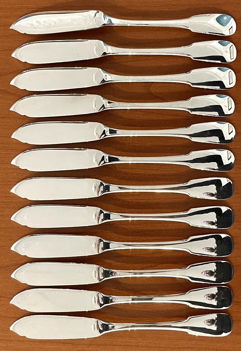 Christofle Cluny 12 couverts à poisson état neuf -photo-3