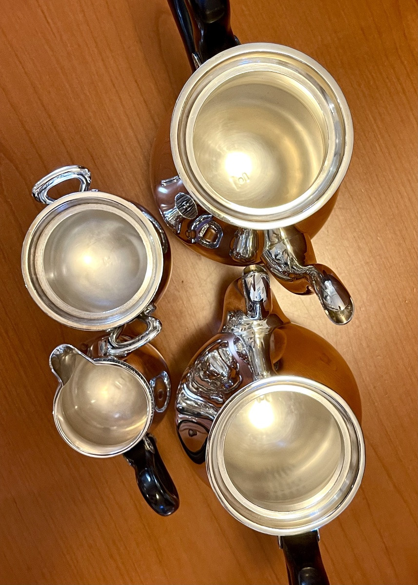 Christofle malmaison ,service à café ,thé état neuf avec plateau -photo-2