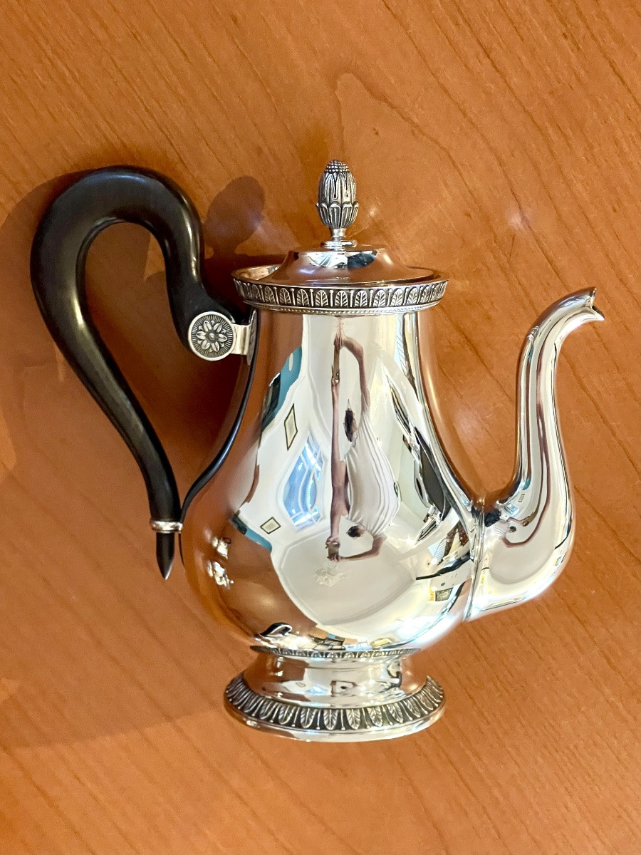 Christofle malmaison ,service à café ,thé état neuf avec plateau -photo-3