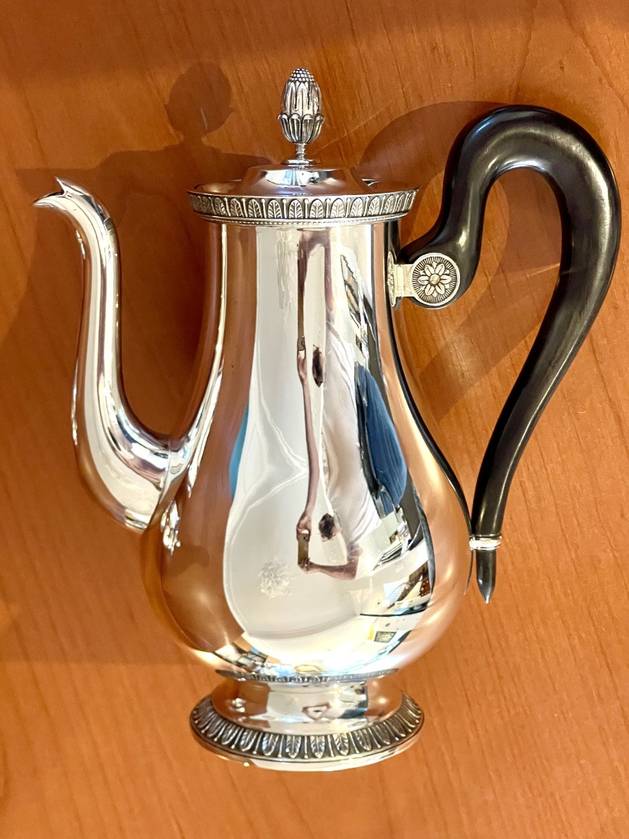 Christofle malmaison ,service à café ,thé état neuf avec plateau -photo-6