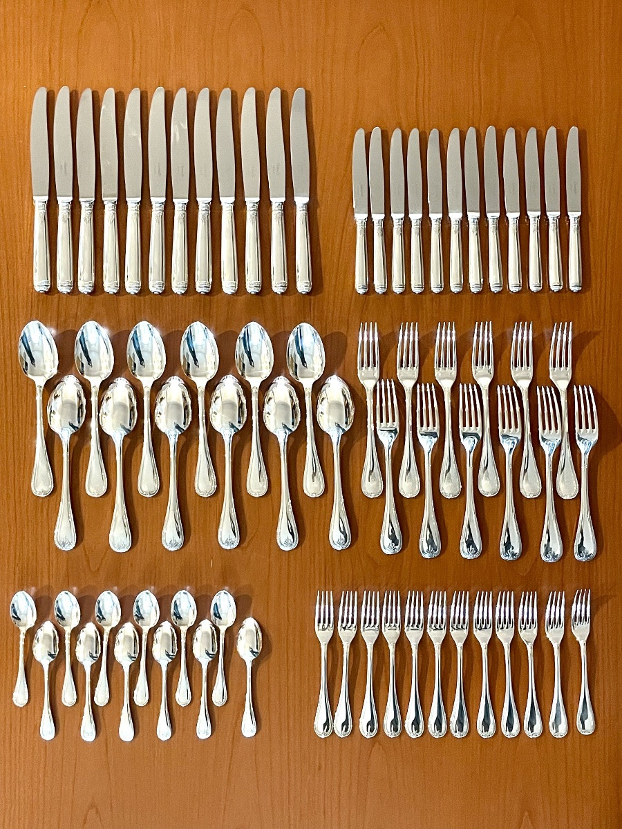 Christofle malmaison ,ménagère 72 pieces état proche du neuf -photo-2