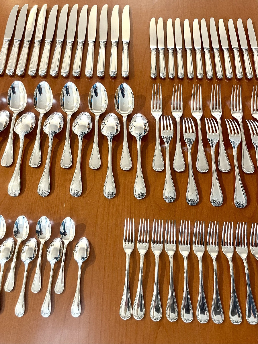 Christofle malmaison ,ménagère 72 pieces état proche du neuf -photo-3