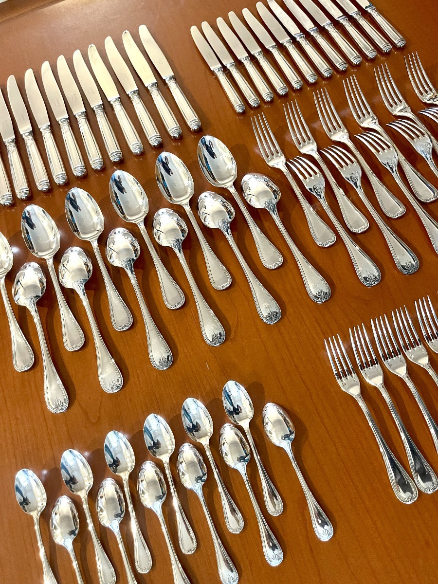 Christofle malmaison ,ménagère 72 pieces état proche du neuf -photo-4