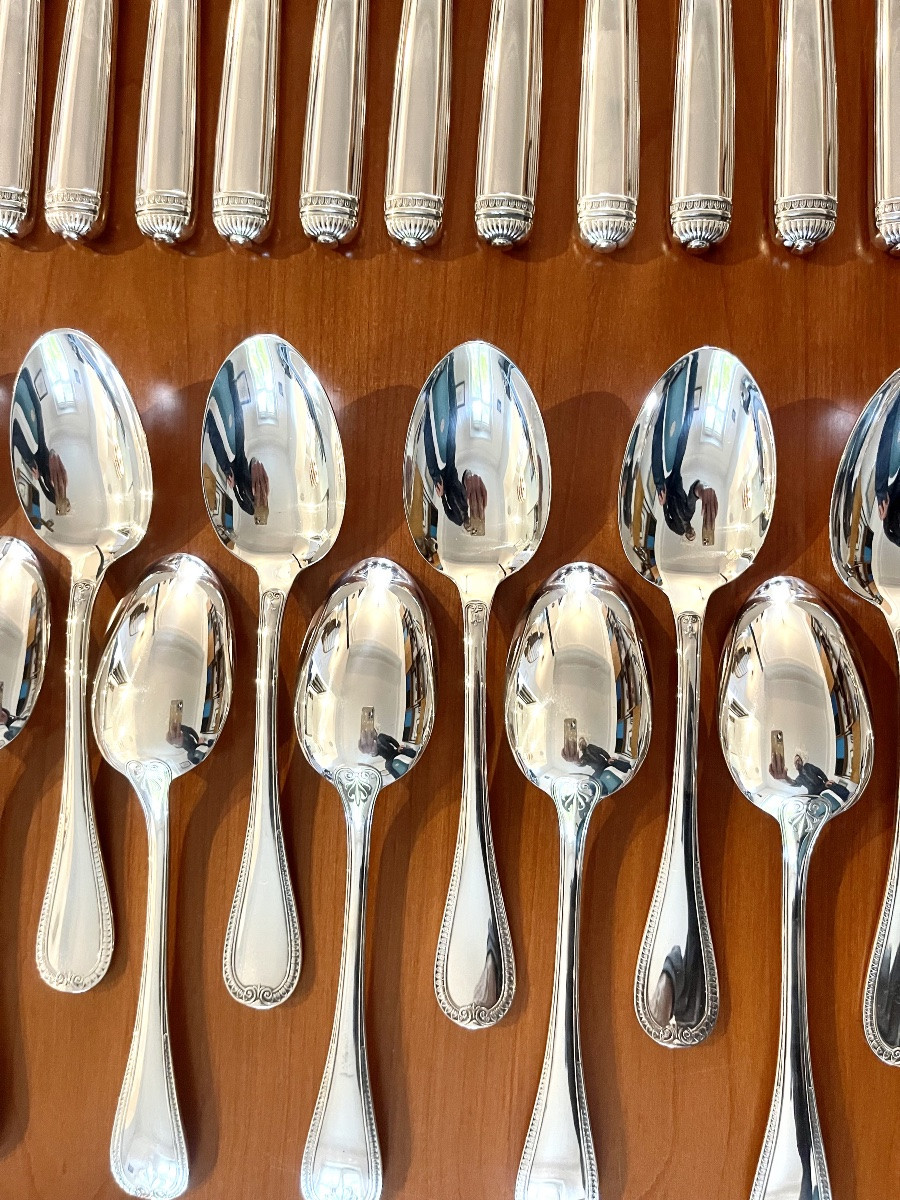 Christofle malmaison ,ménagère 72 pieces état proche du neuf -photo-3