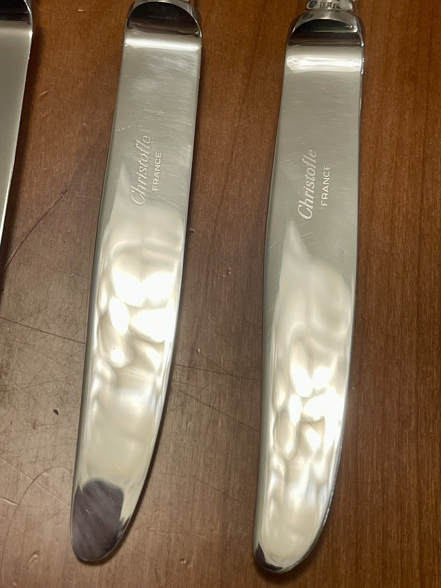 Christofle spatours,12 fourchettes , 12 couteaux  à entremet ,fromage , dessert -photo-1