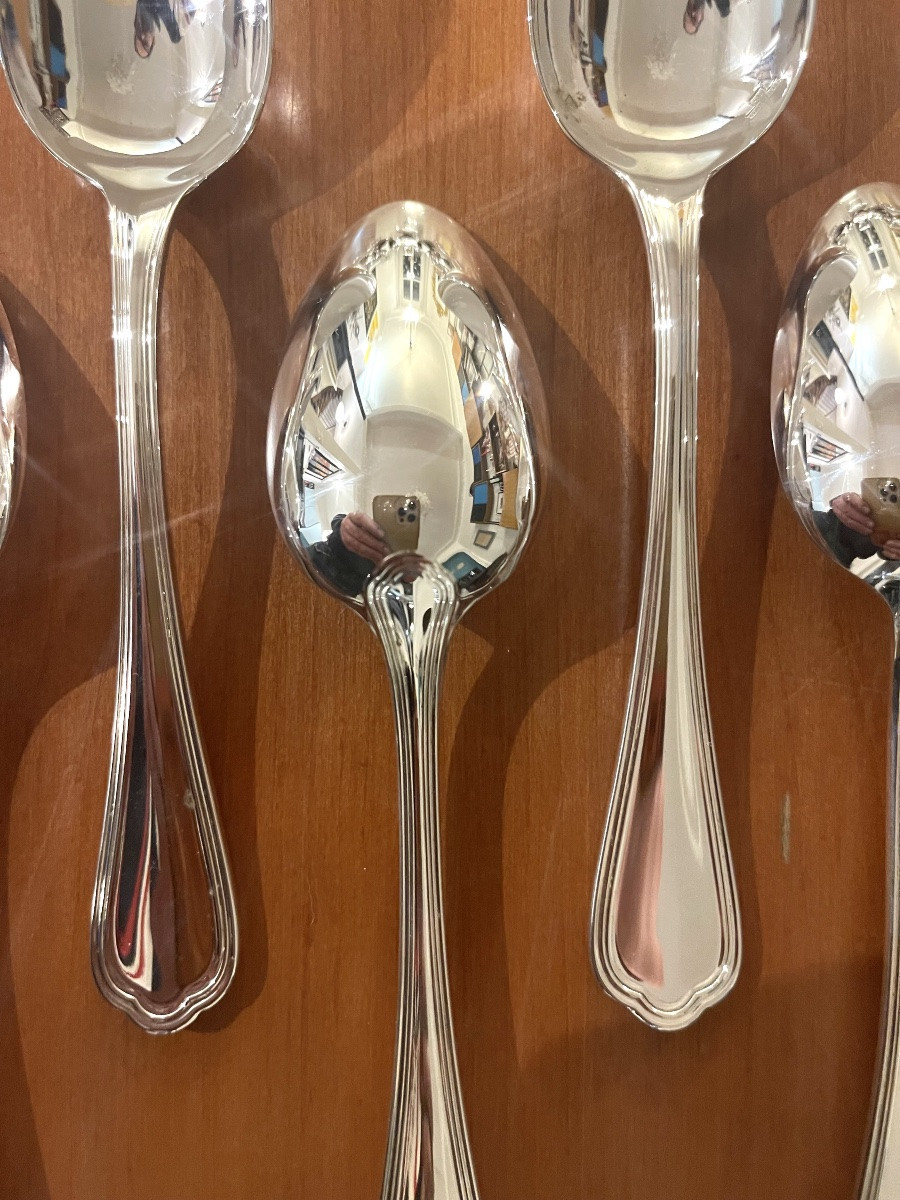 Christofle Spatours, 12 Dessert Spoons 17 Cm -photo-4