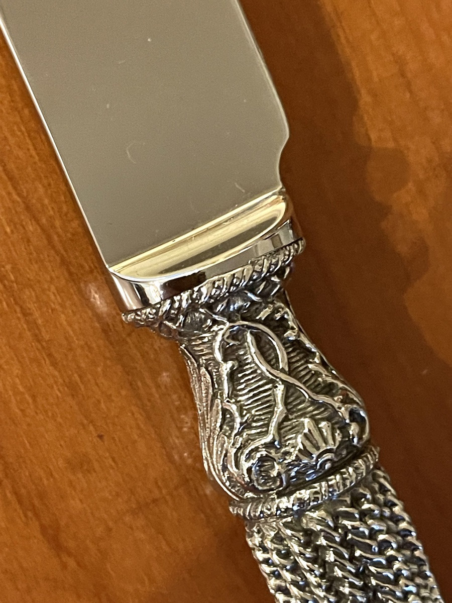 Christofle & christian Lacroix ,couverts de service à découper ,modèle follement -photo-4