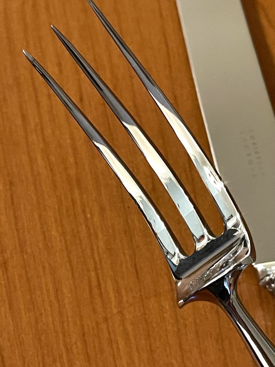 Christofle & christian Lacroix ,couverts de service à découper ,modèle follement -photo-5