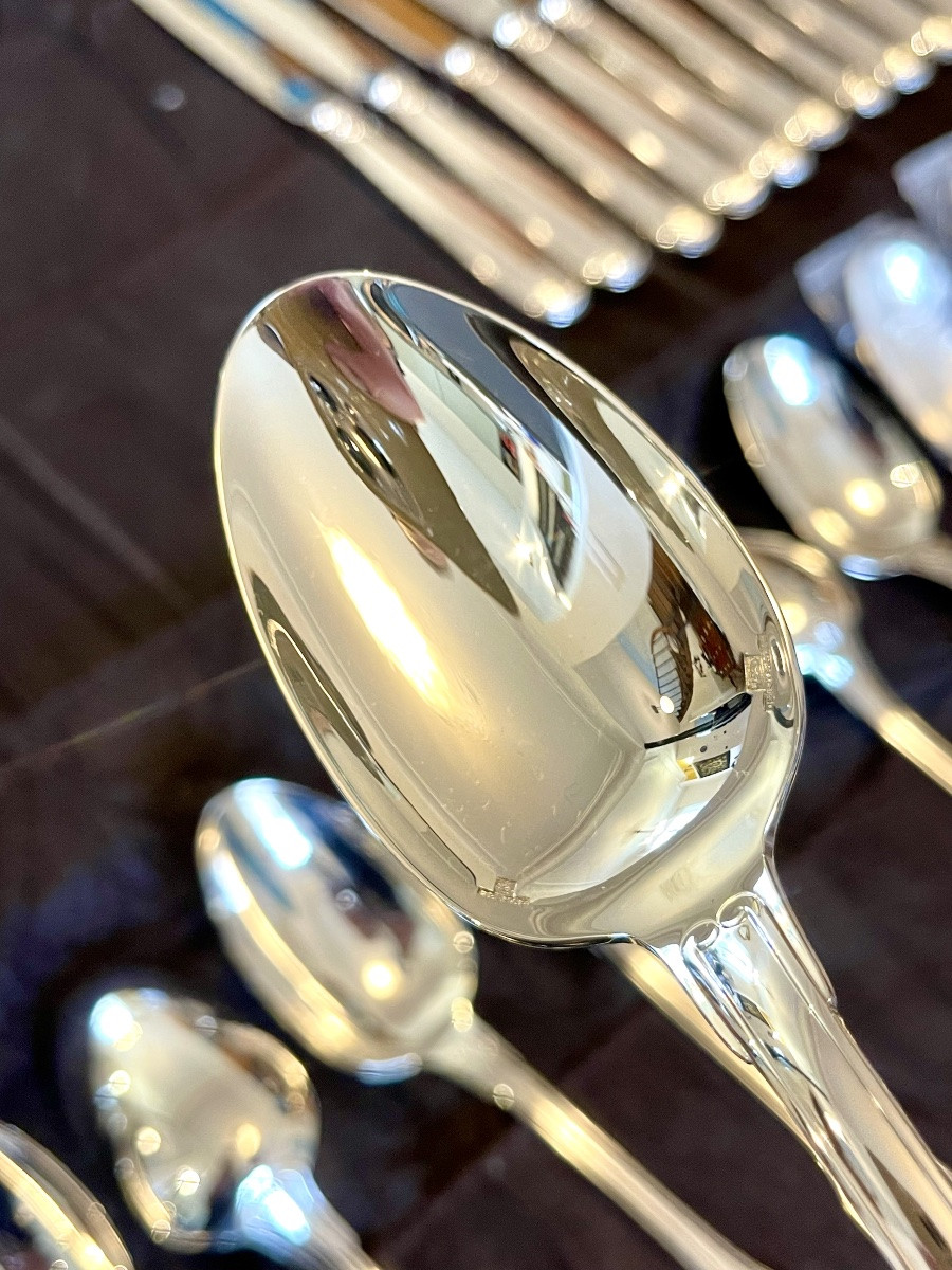 Christofle France, Vendôme Flatware Set, 1970/1980, Mint Condition -photo-4