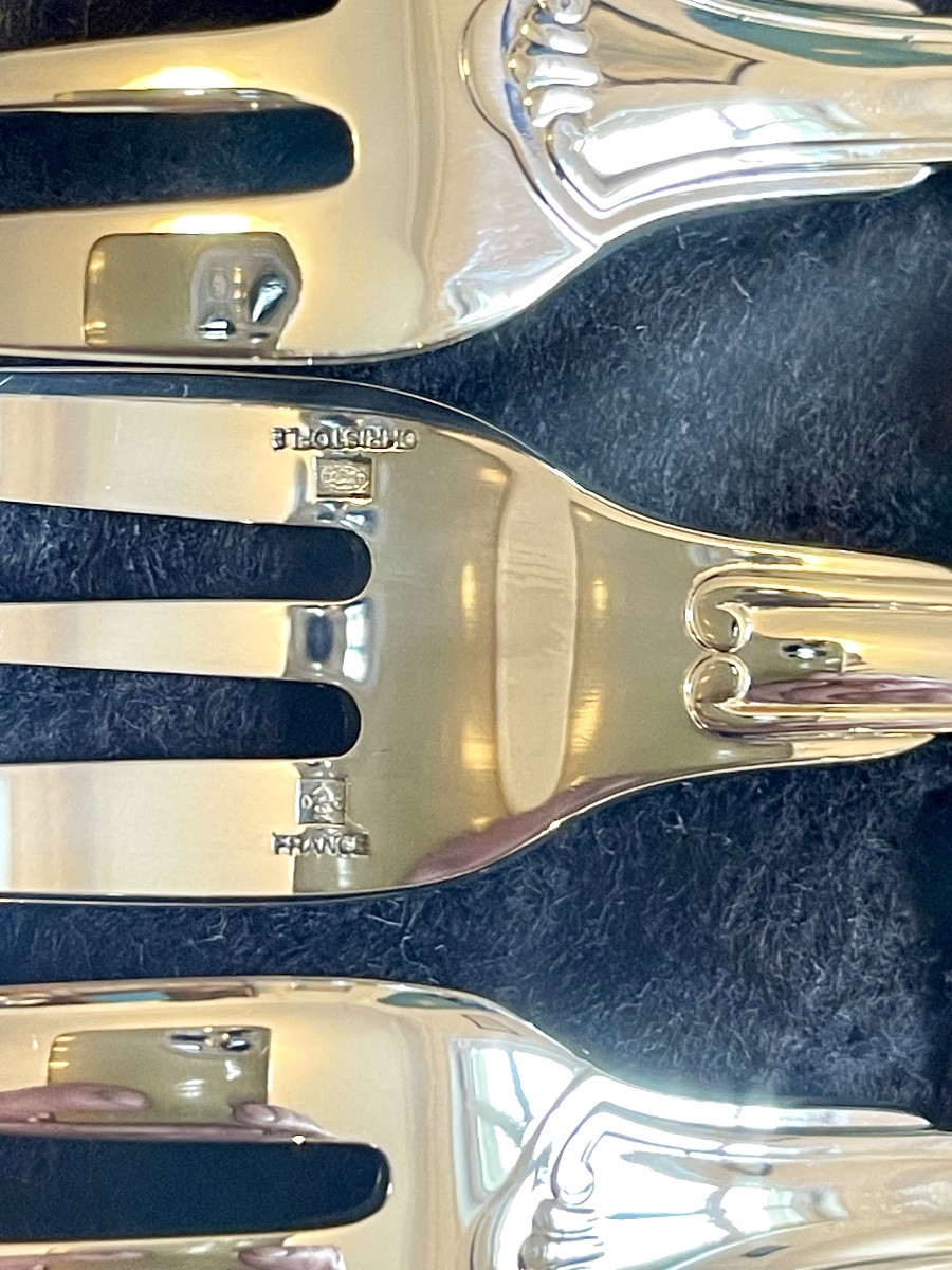 Christofle France, Vendôme Flatware Set, 1970/1980, Mint Condition -photo-8