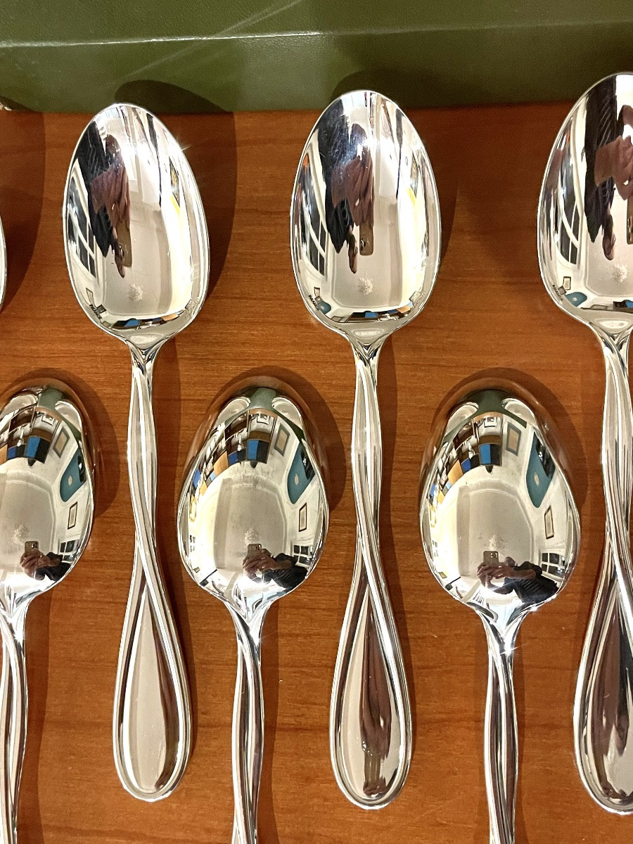 Christofle galéa ,8 cuillères 19 cm standard très bon état -photo-4