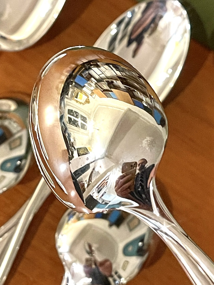 Christofle galéa ,8 cuillères 19 cm standard très bon état -photo-4