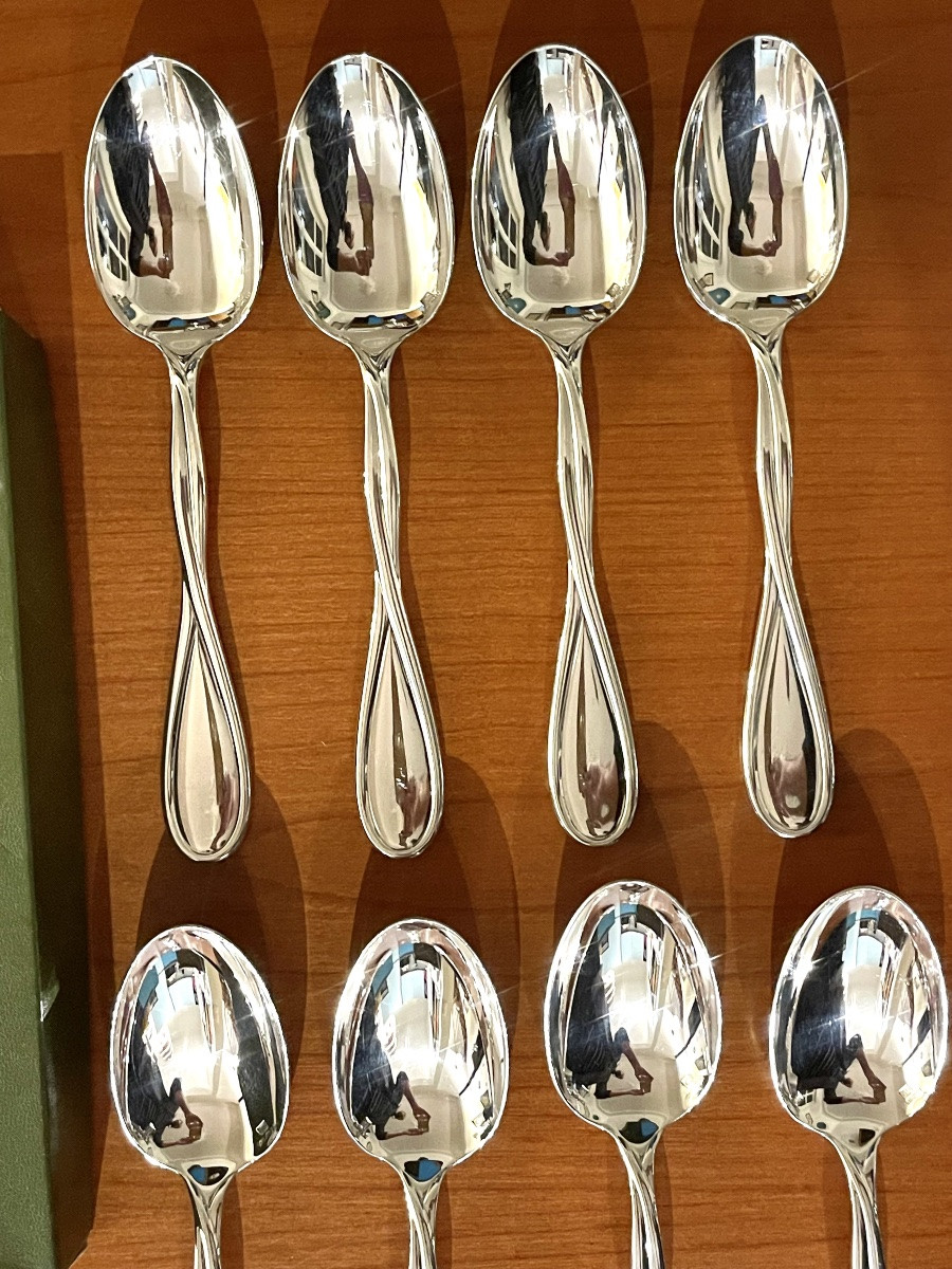 Christofle galéa ,8 cuillères 19 cm standard très bon état -photo-6