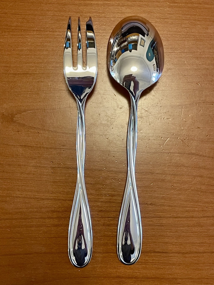 Christofle Galéa , 2 Serving Pieces, Fork And Spoon-photo-1
