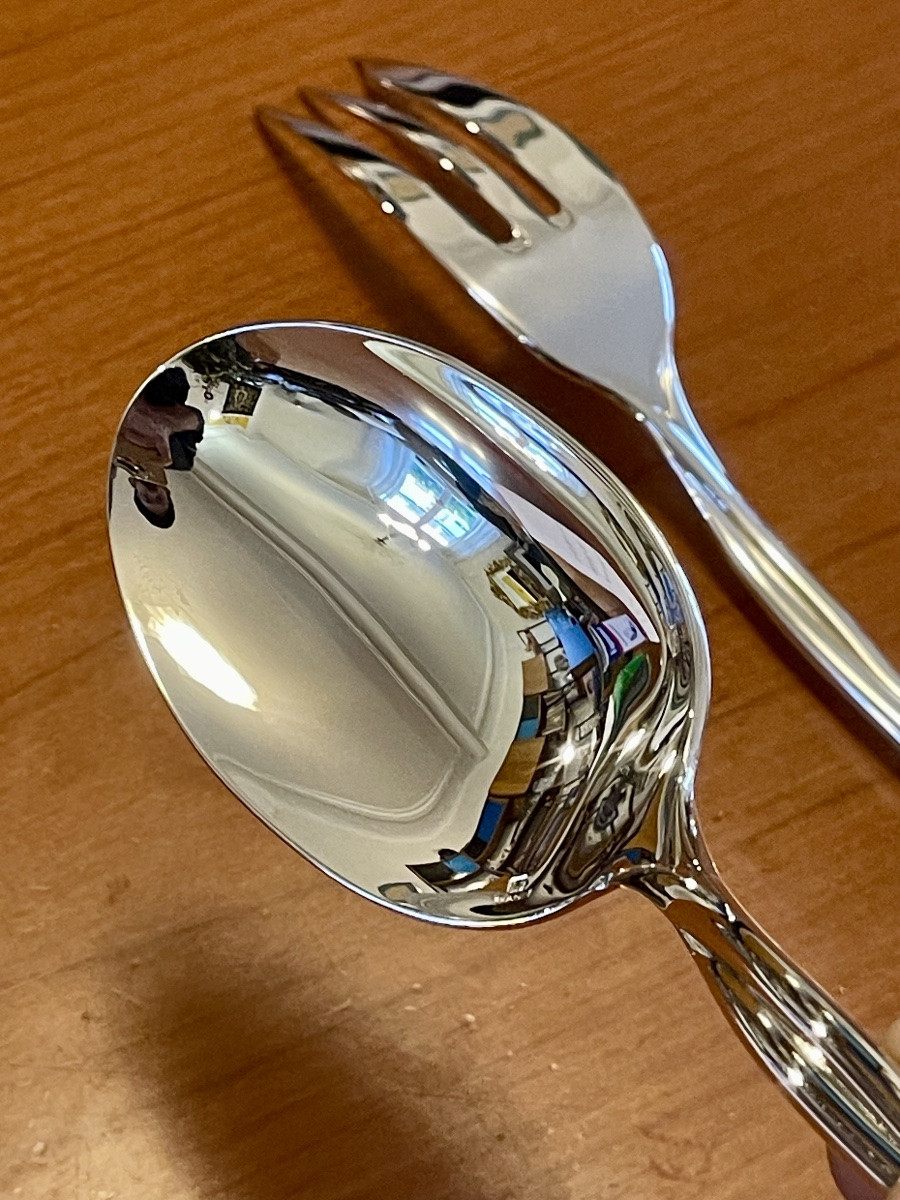 Christofle Galéa , 2 Serving Pieces, Fork And Spoon-photo-4