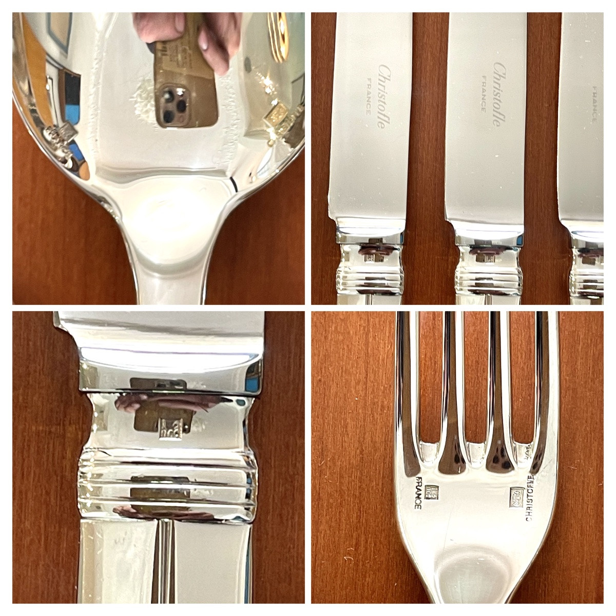 Christofle Atlantide, Art Deco, 48-piece Flatware Set, Near Mint Condition -photo-6