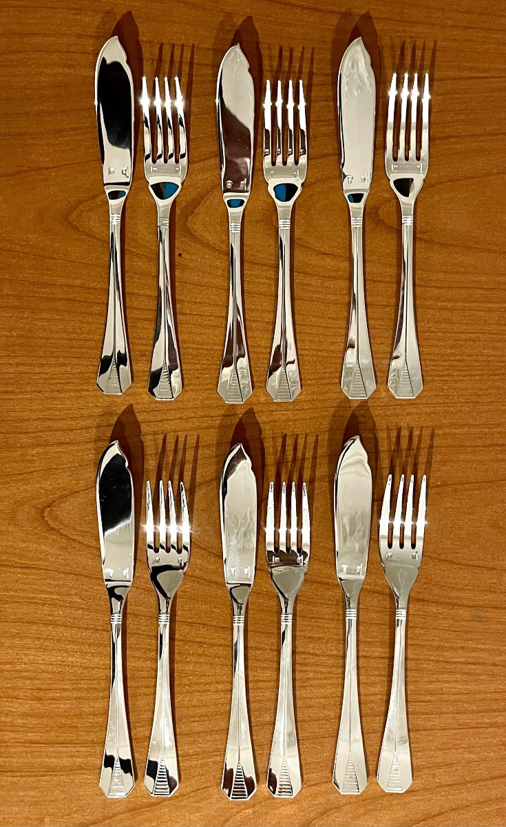 Christofle Atlantide, Fish Cutlery -photo-2