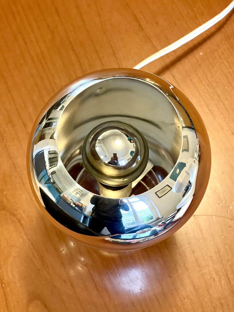 Christofle & Francois Paultre Lamp In Silver-plated Metal And Altuglas -photo-4