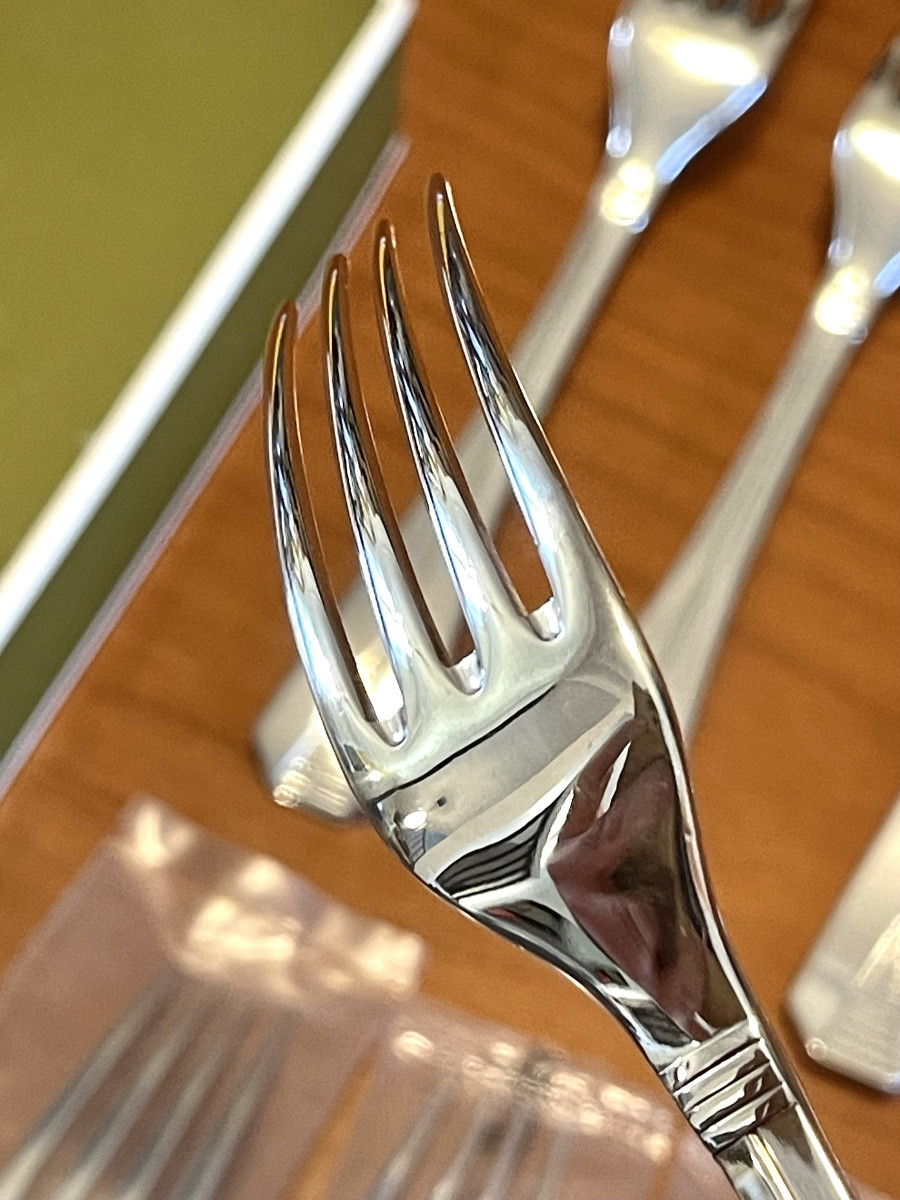 Christofle Atlantide , fourchettes à entremet ,dessert 17 cm -photo-4