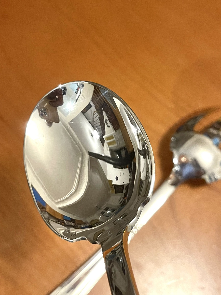 Christofle Alfenide ,couverts de service à salade mod diamant art déco -photo-7