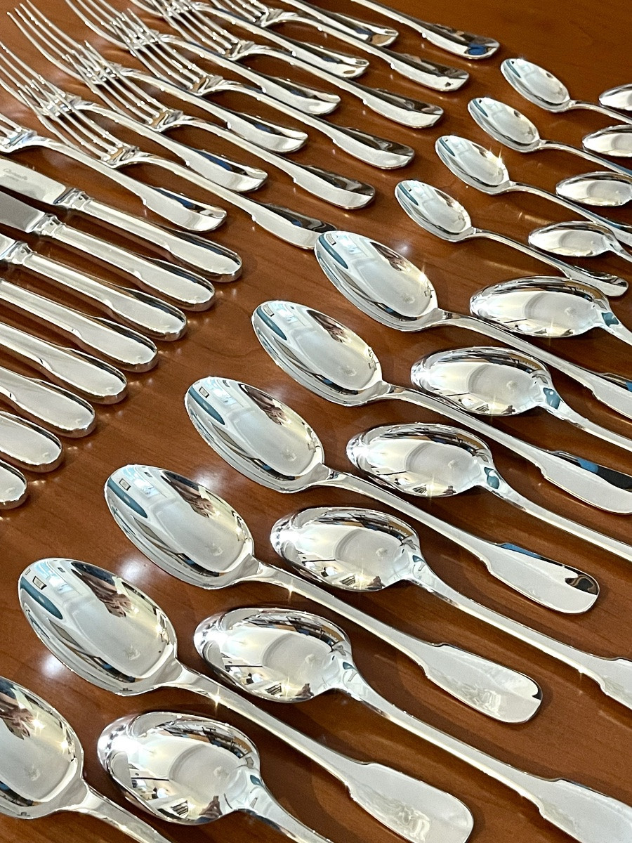 Christofle Cluny ,ménagère 48 pièces état neuf -photo-3