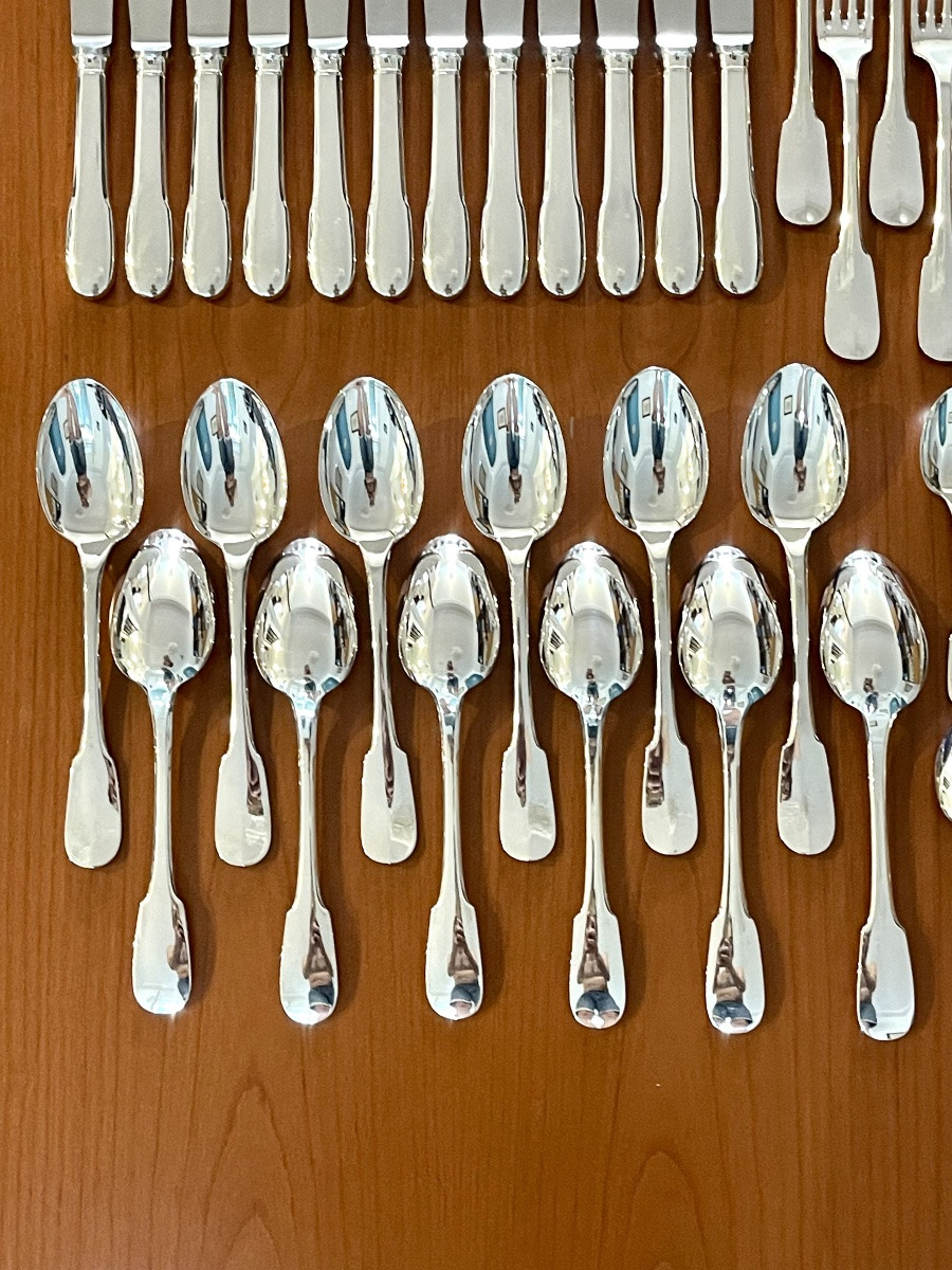 Christofle Cluny ,ménagère 48 pièces état neuf -photo-3