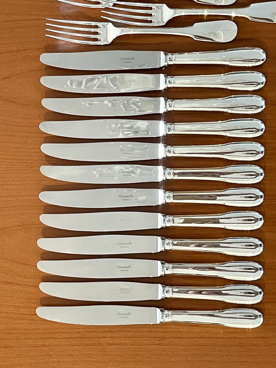 Christofle Cluny ,ménagère 48 pièces état neuf -photo-5