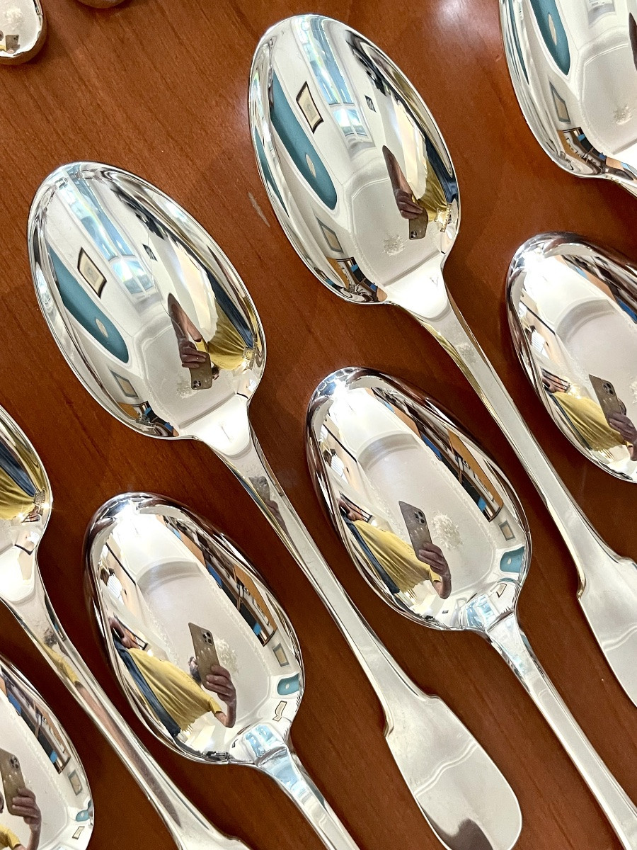 Christofle Cluny ,ménagère 48 pièces état neuf -photo-8