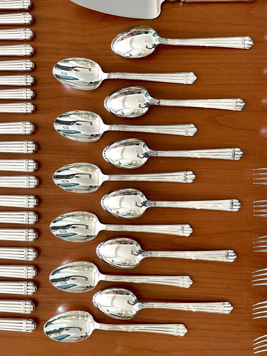 Christofle aria ,Ménagère 62 pièces ,très bon état -photo-1