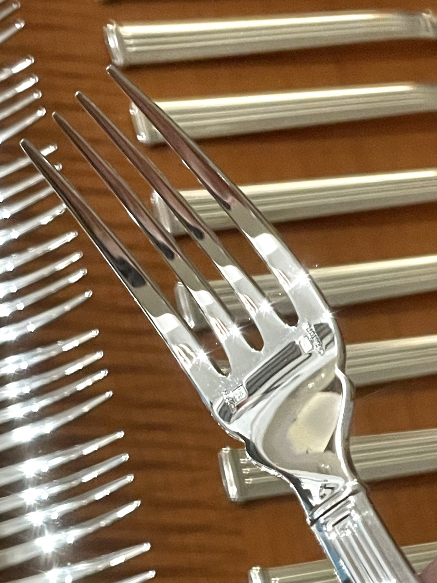 Christofle Triad Fish Cutlery, Mint Condition -photo-7