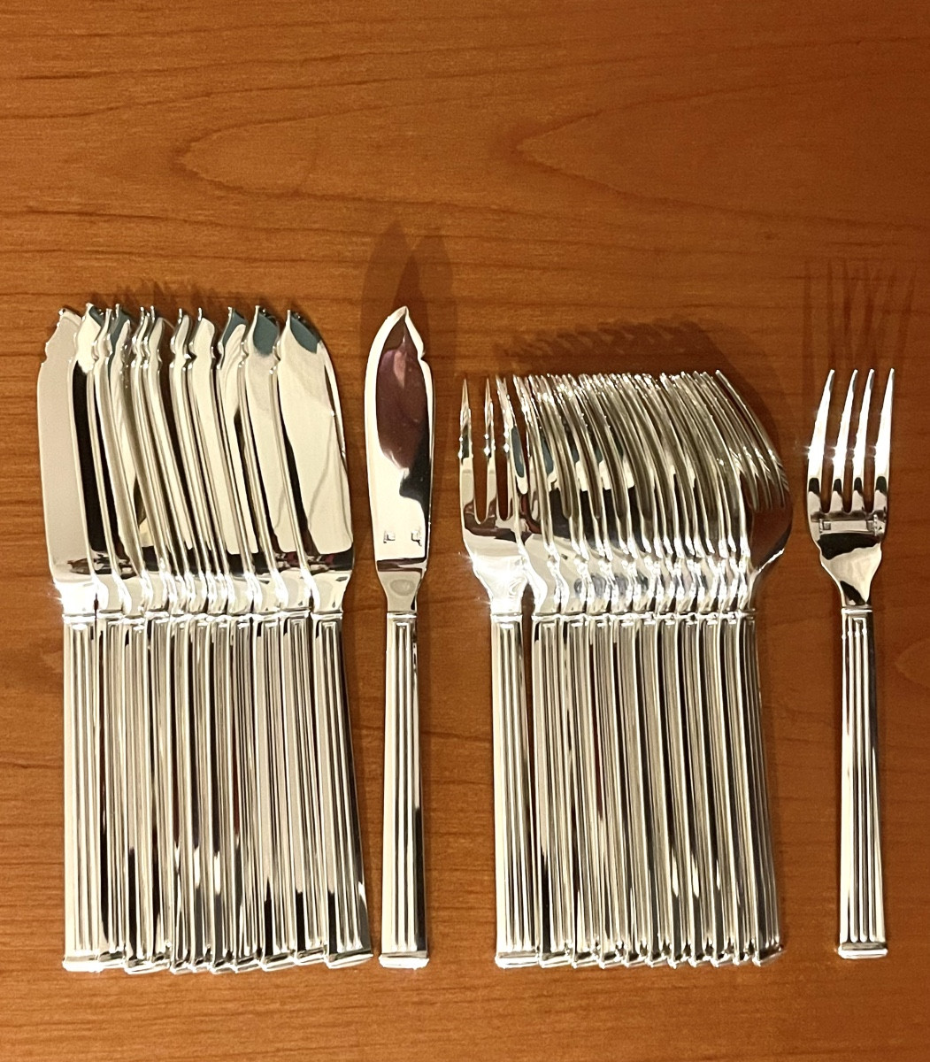 Christofle Triad Fish Cutlery, Mint Condition 