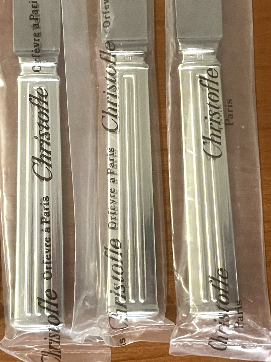 Christofle Triad, 12 Cheese Knives, Entremet 19.5 Cm -photo-1