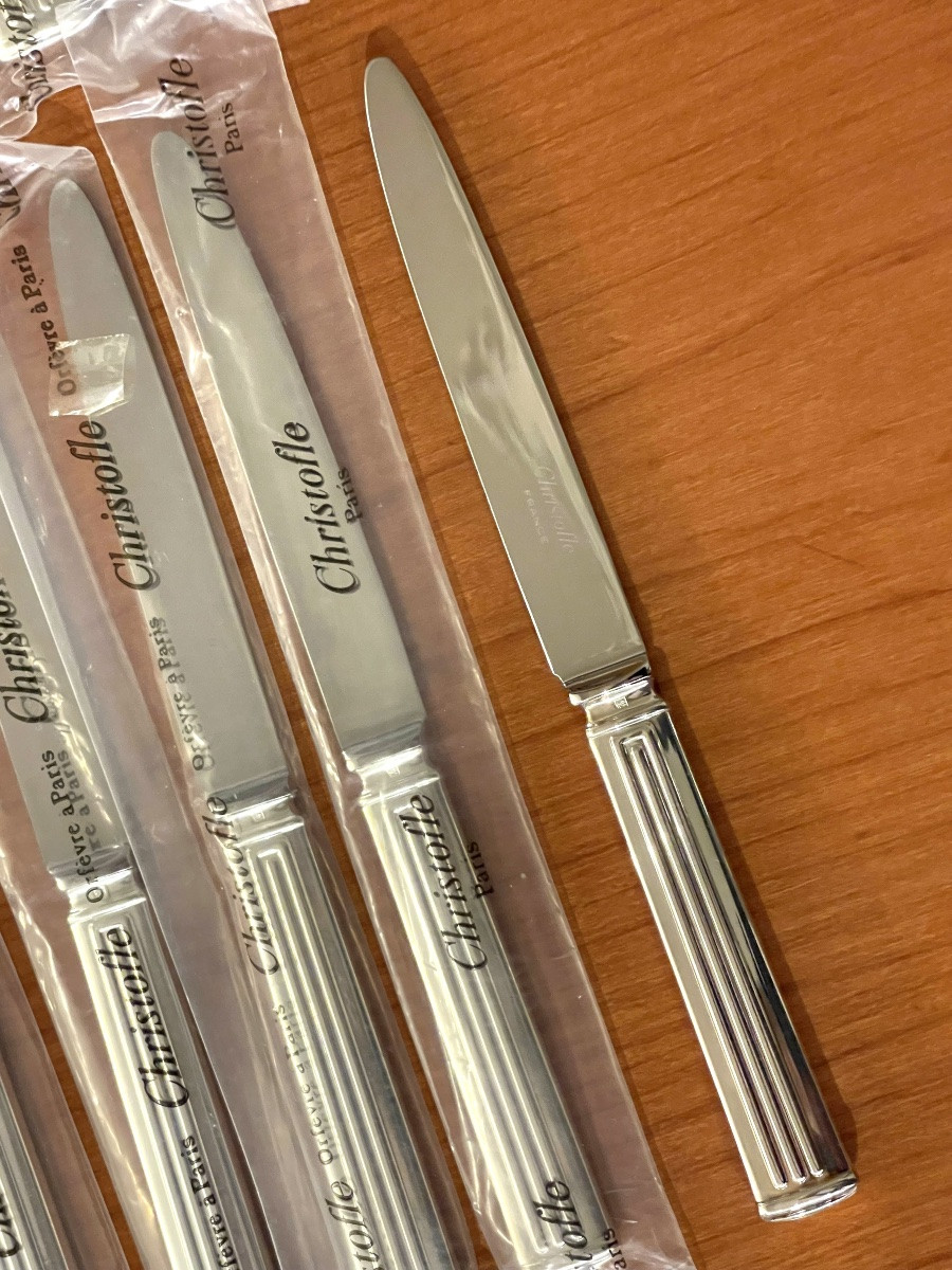 Christofle Triad, 12 Cheese Knives, Entremet 19.5 Cm -photo-2