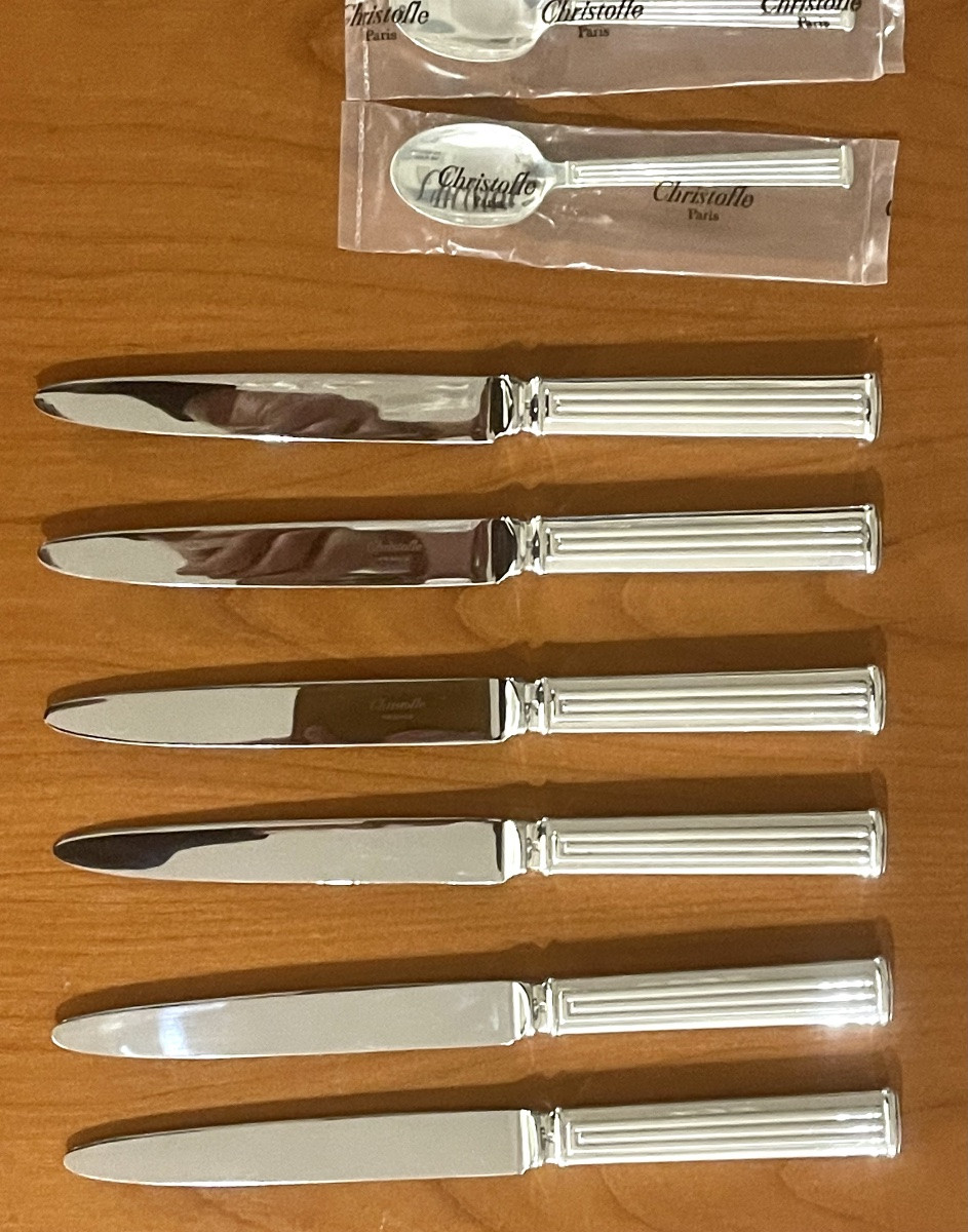 Christofle Triad, 24-piece Cutlery Set For 6 People, Art Deco Style -photo-1