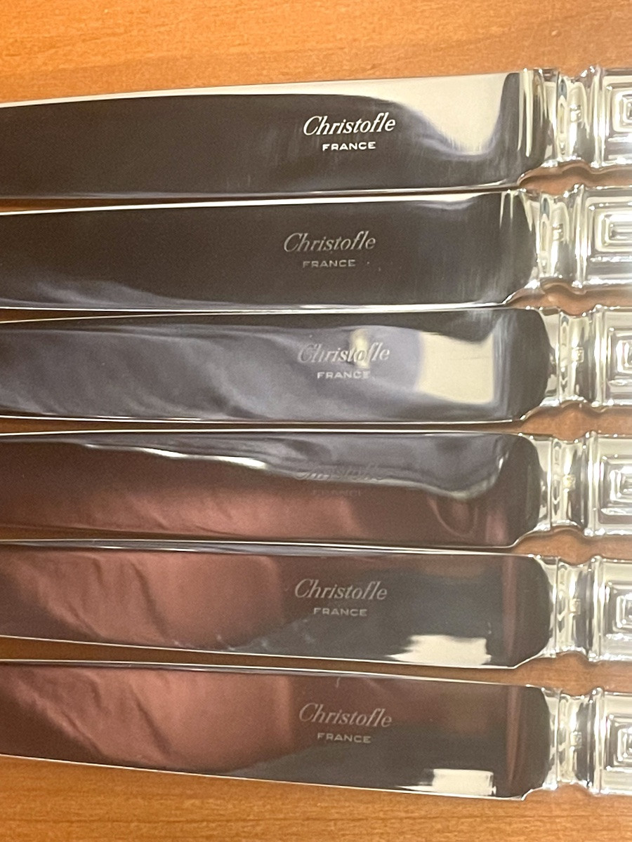 Christofle Triad, 24-piece Cutlery Set For 6 People, Art Deco Style -photo-2