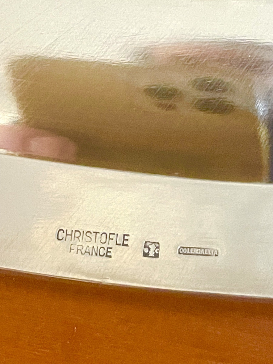 Christofle perles grands plat ovale 45x 32 état proche du neuf -photo-5