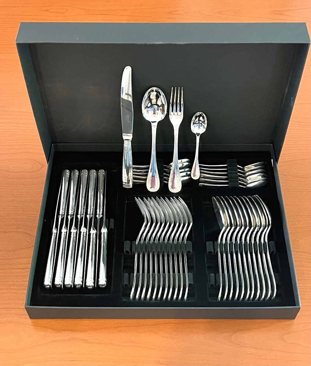 Christofle Malmaison 48-piece Flatware Set, Excellent Condition, Serves 12 -photo-2