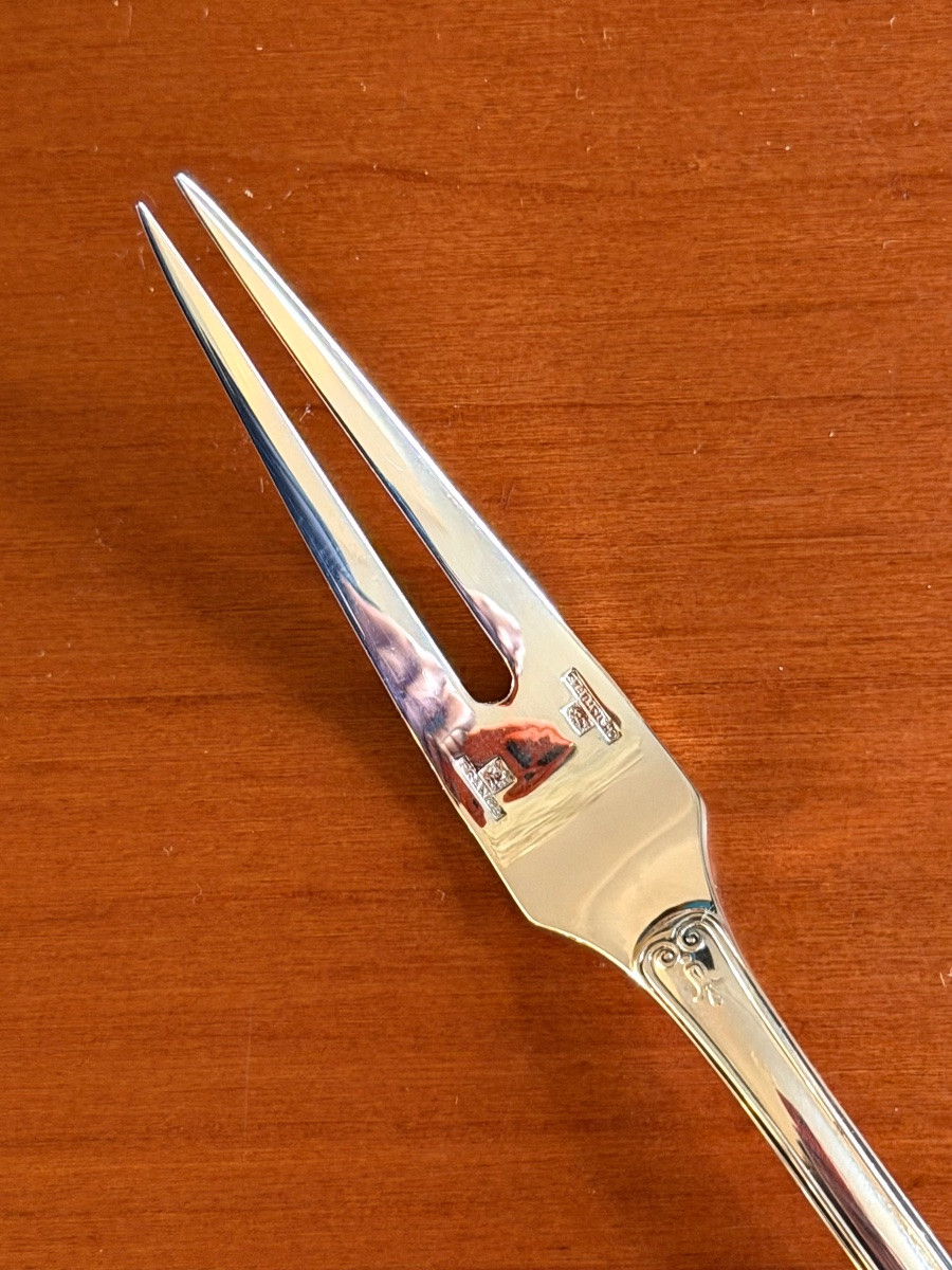 Christofle Malmaison, 12 Snail Forks, 17 Cm -photo-1