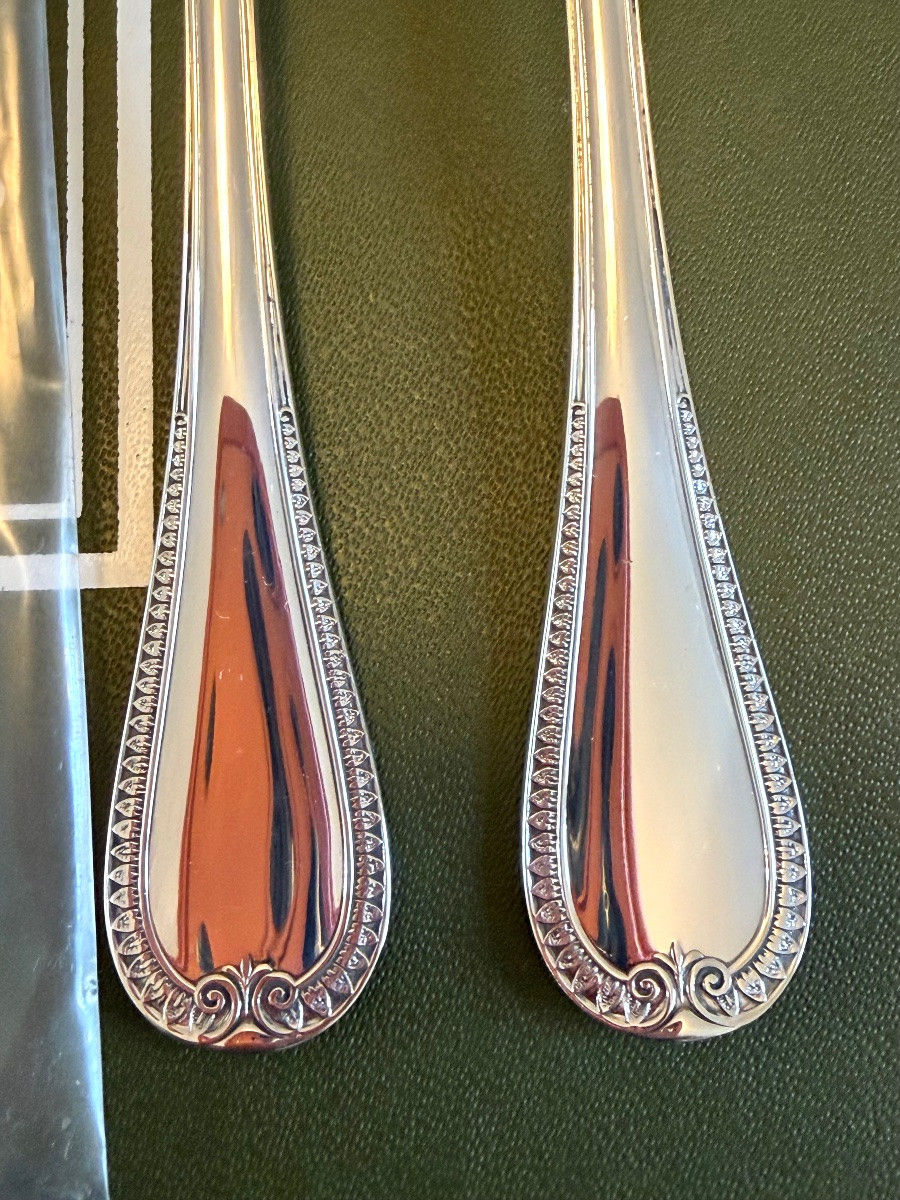 Christofle Malmaison, 6 Snail Forks, 17 Cm -photo-4