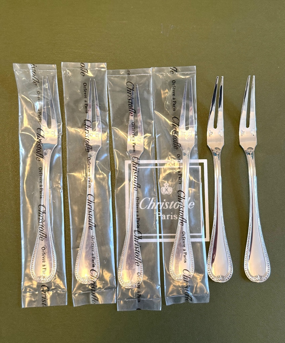 Christofle Malmaison, 6 Snail Forks, 17 Cm 