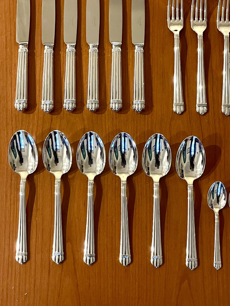 Christofle aria ménagère 24 pièces 6 pers état neuf -photo-1