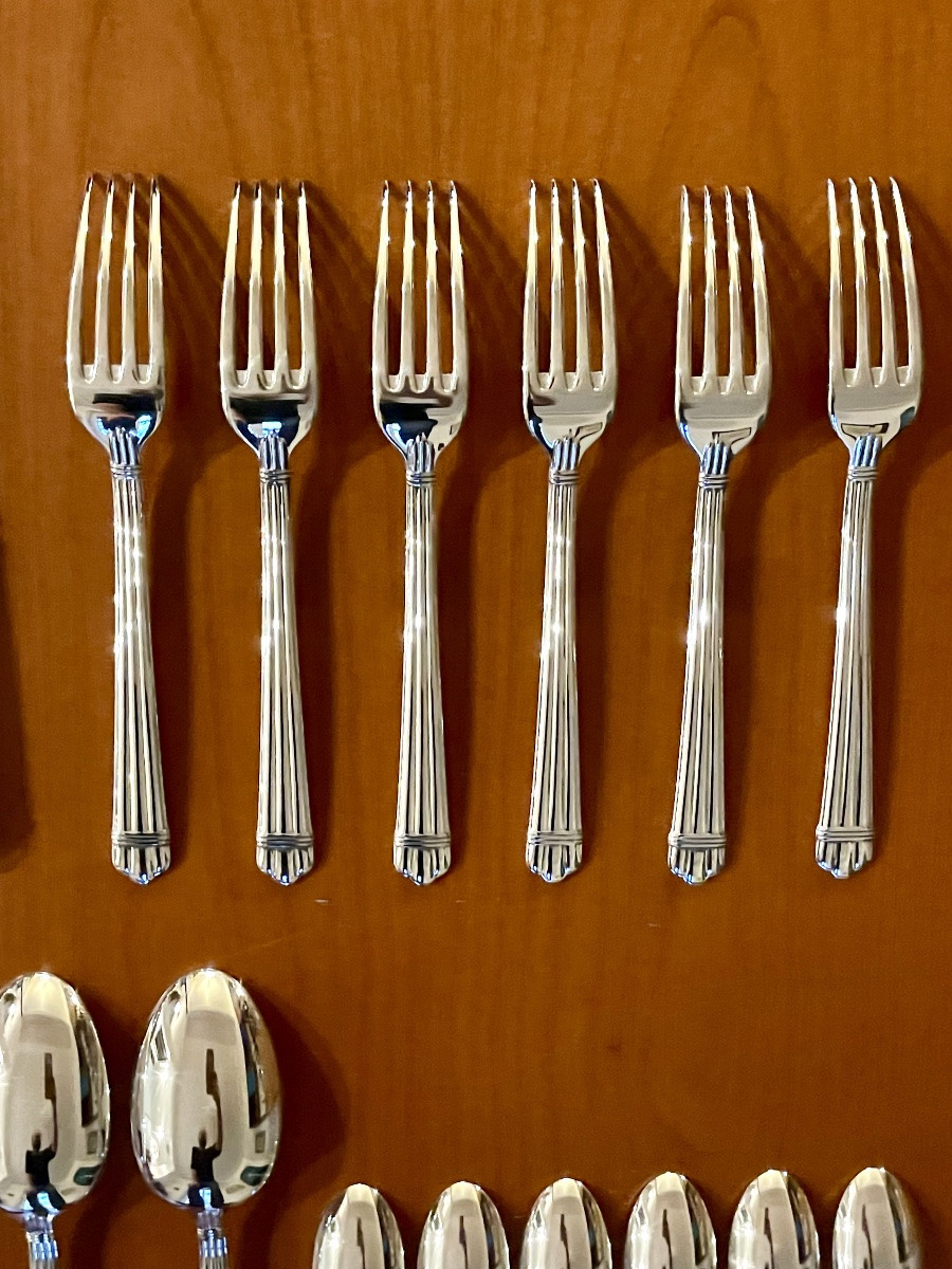 Christofle aria ménagère 24 pièces 6 pers état neuf -photo-4