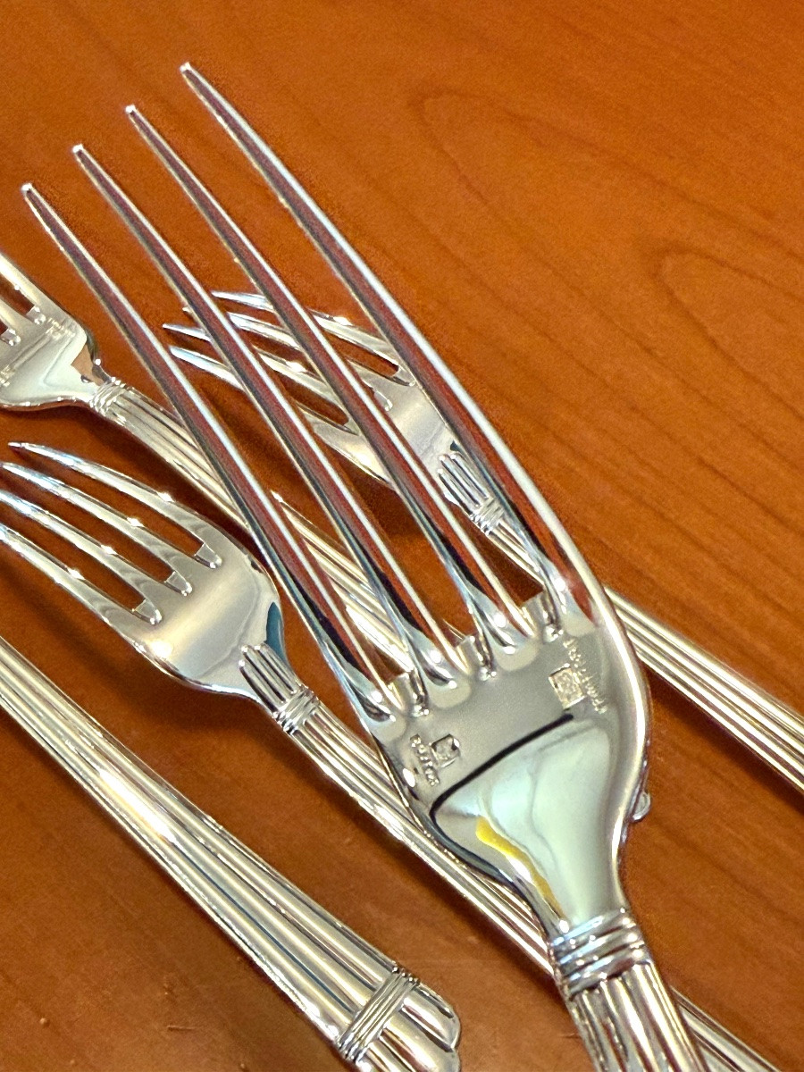 Christofle aria ménagère 24 pièces 6 pers état neuf -photo-5