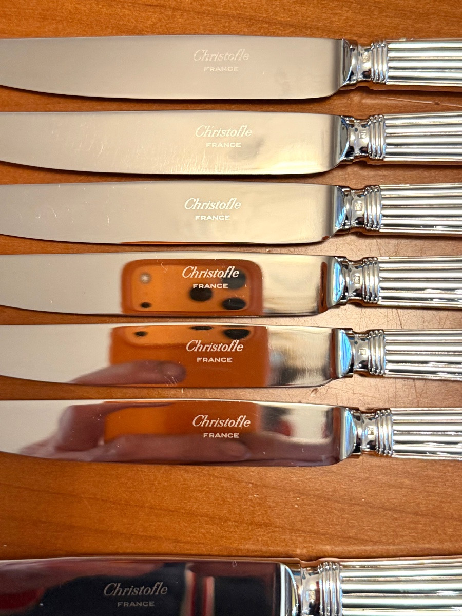 Christofle aria ménagère 24 pièces 6 pers état neuf -photo-7