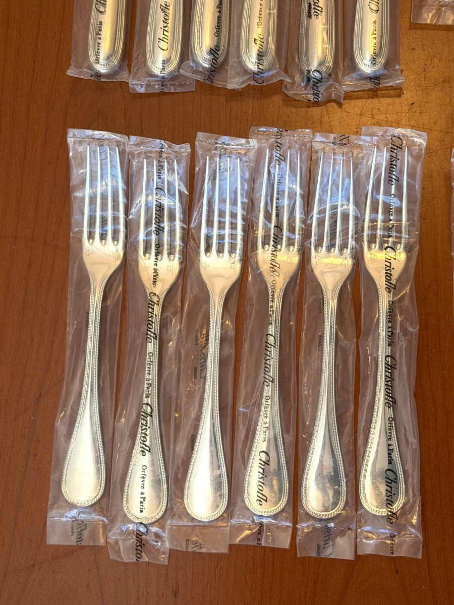 Christofle perles ménagère 24 pièces sous blister -photo-1